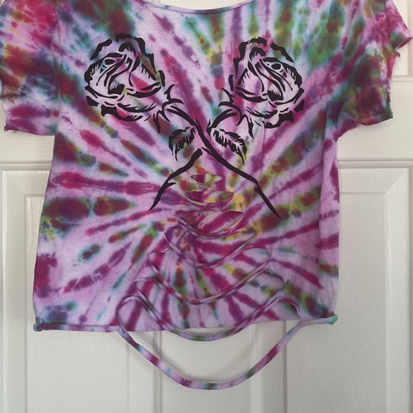 The Drive Clothing One of a Kind Tie Dye Belly Crop - Picture 3 of 4